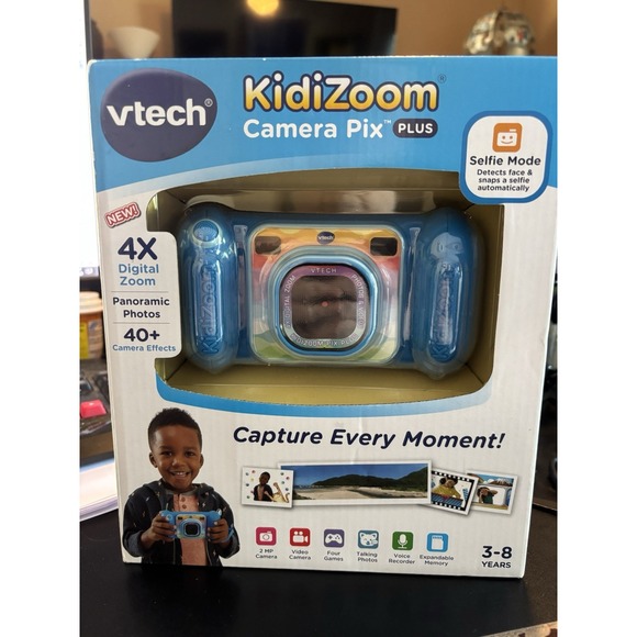 VTech KidiZoom Camera Pix Plus Blue NEW - Picture 1 of 2